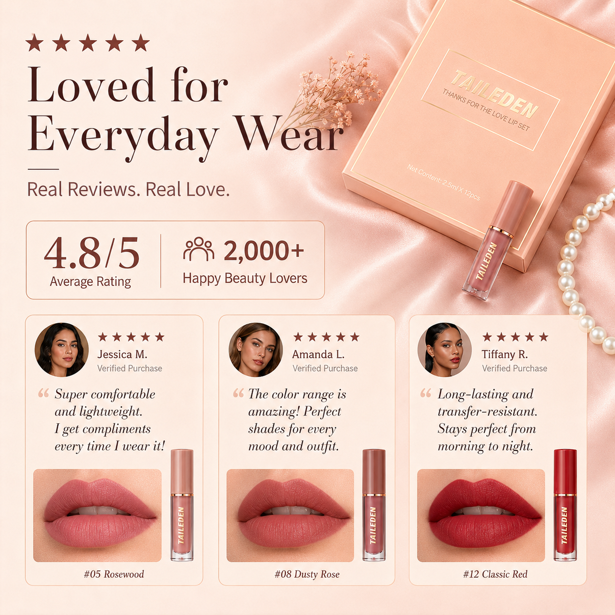12-Color Liquid Lipstick Gift Set π₯