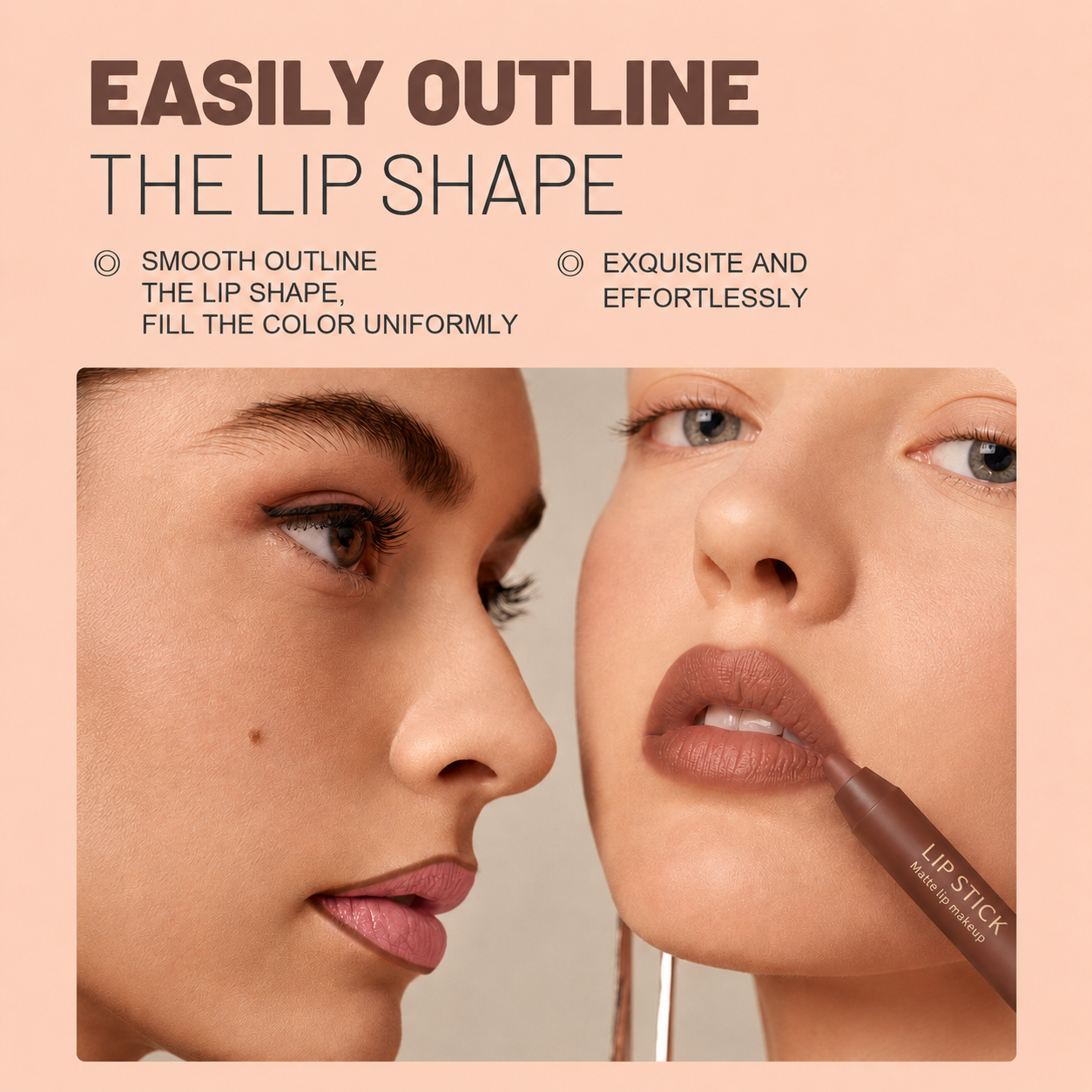 Creamy matte lip pencil finish comparison