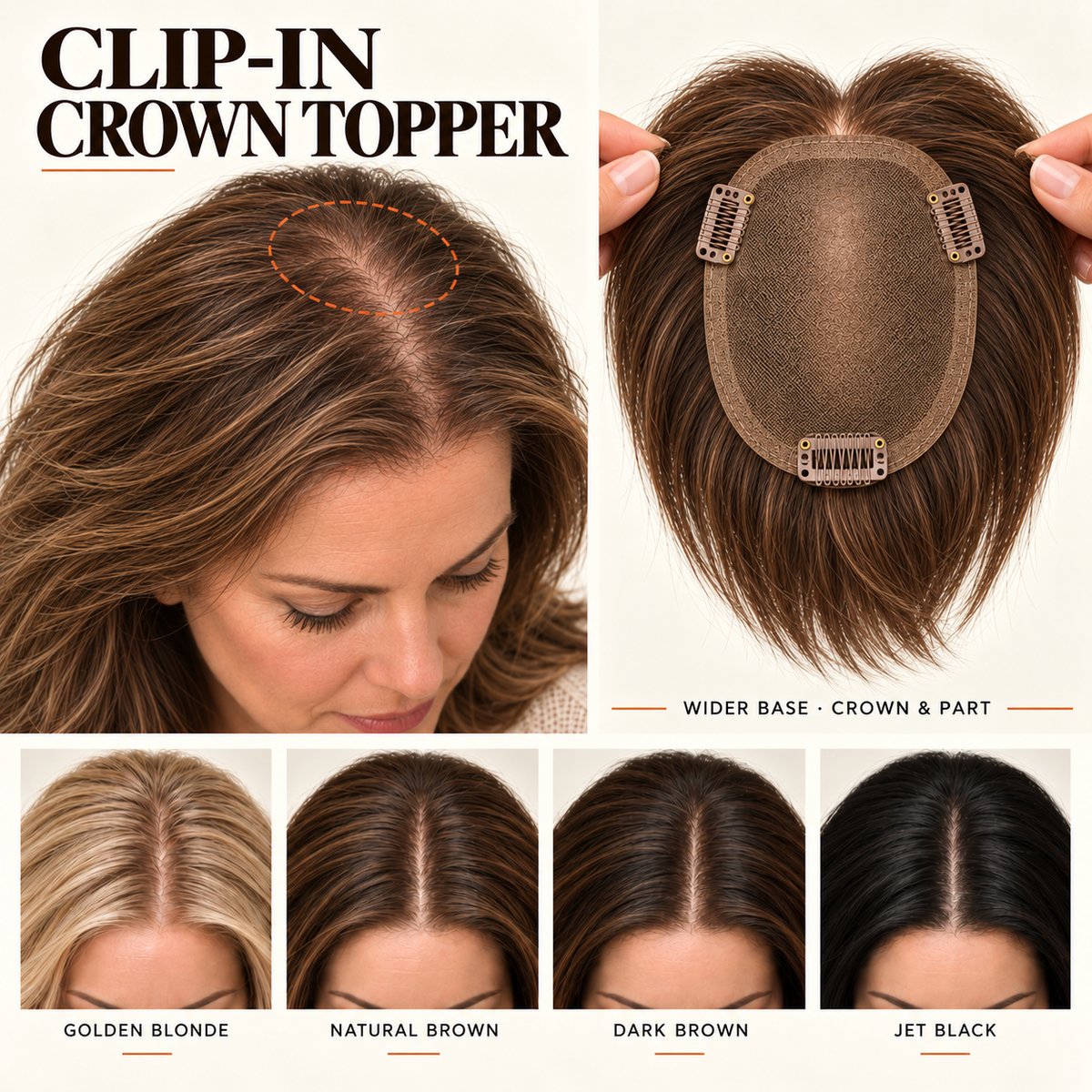 Real Human Hair Topper