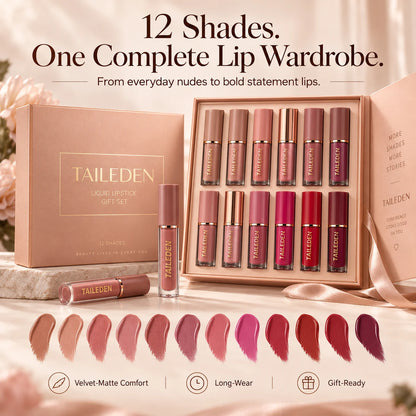 12-Color Liquid Lipstick Gift Set 🔥