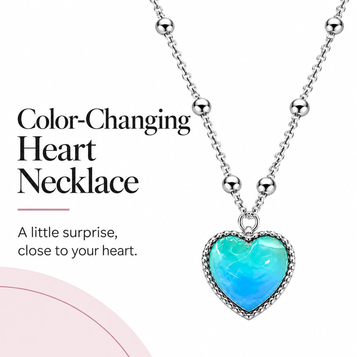 Color-Changing Heart Necklace 🔥