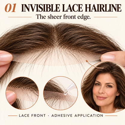 Real Human Hair Topper