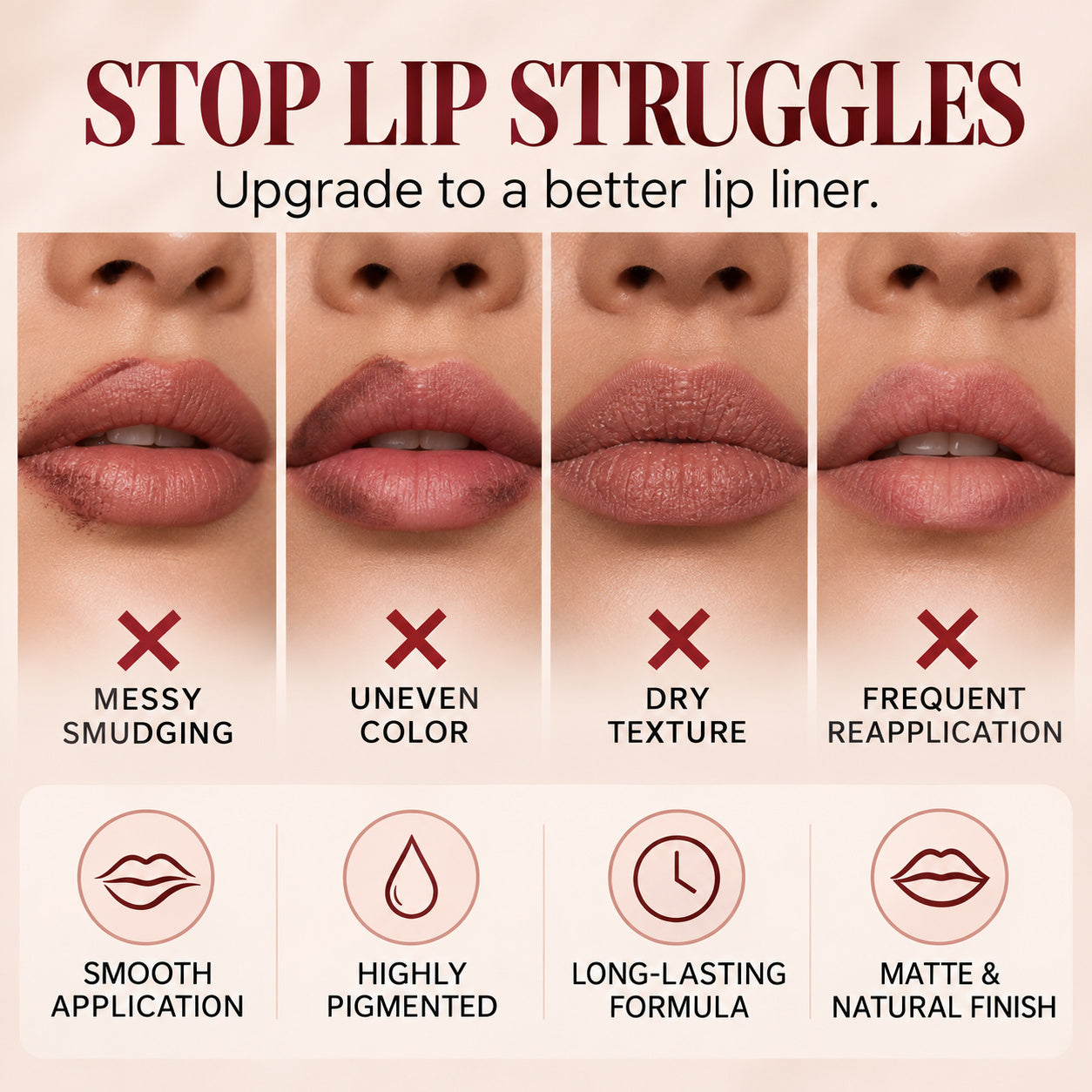 Common lip liner problems and better solution