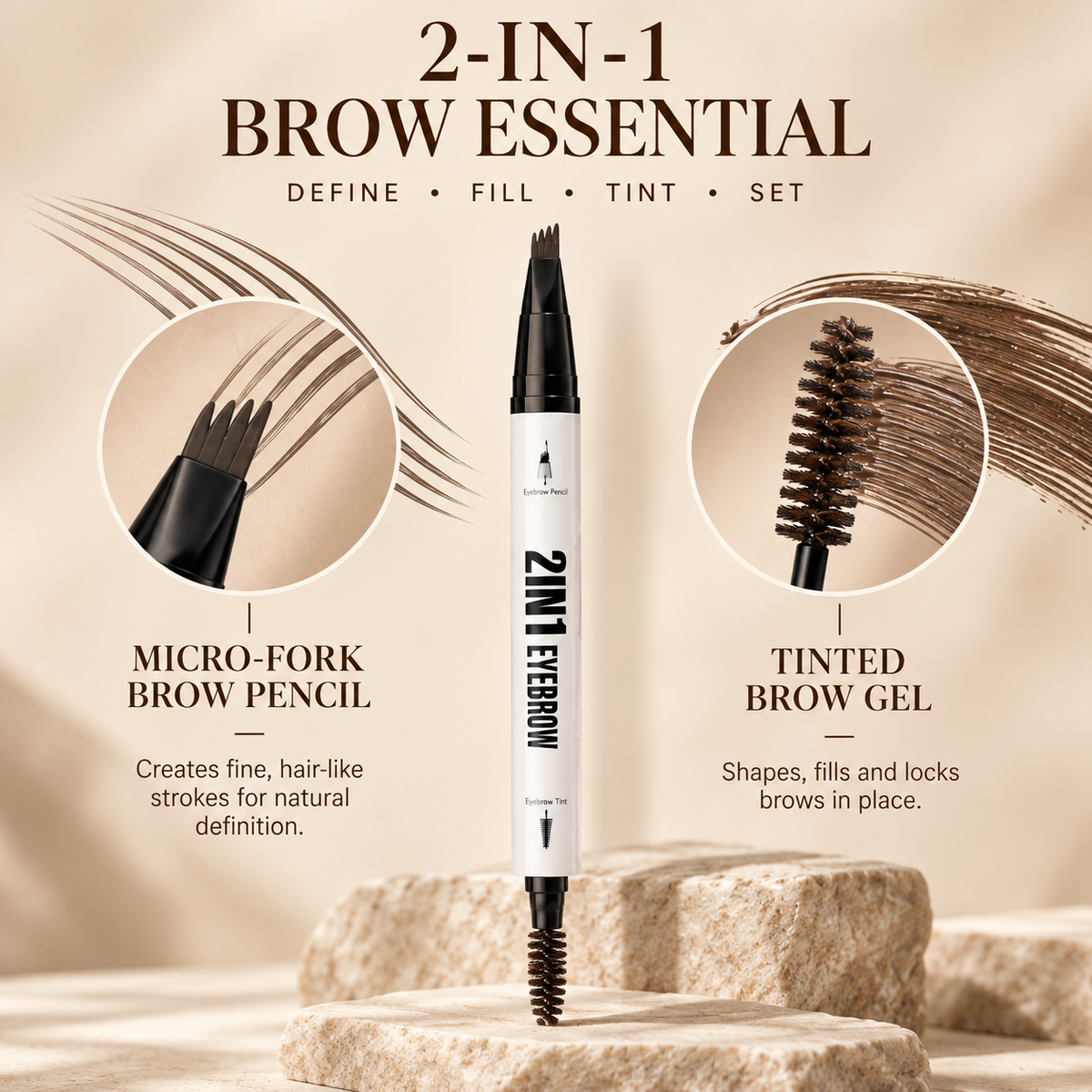 Brow Sculpt 2-in-1 Micro-Fork Pen & Tinted Gel 🔥