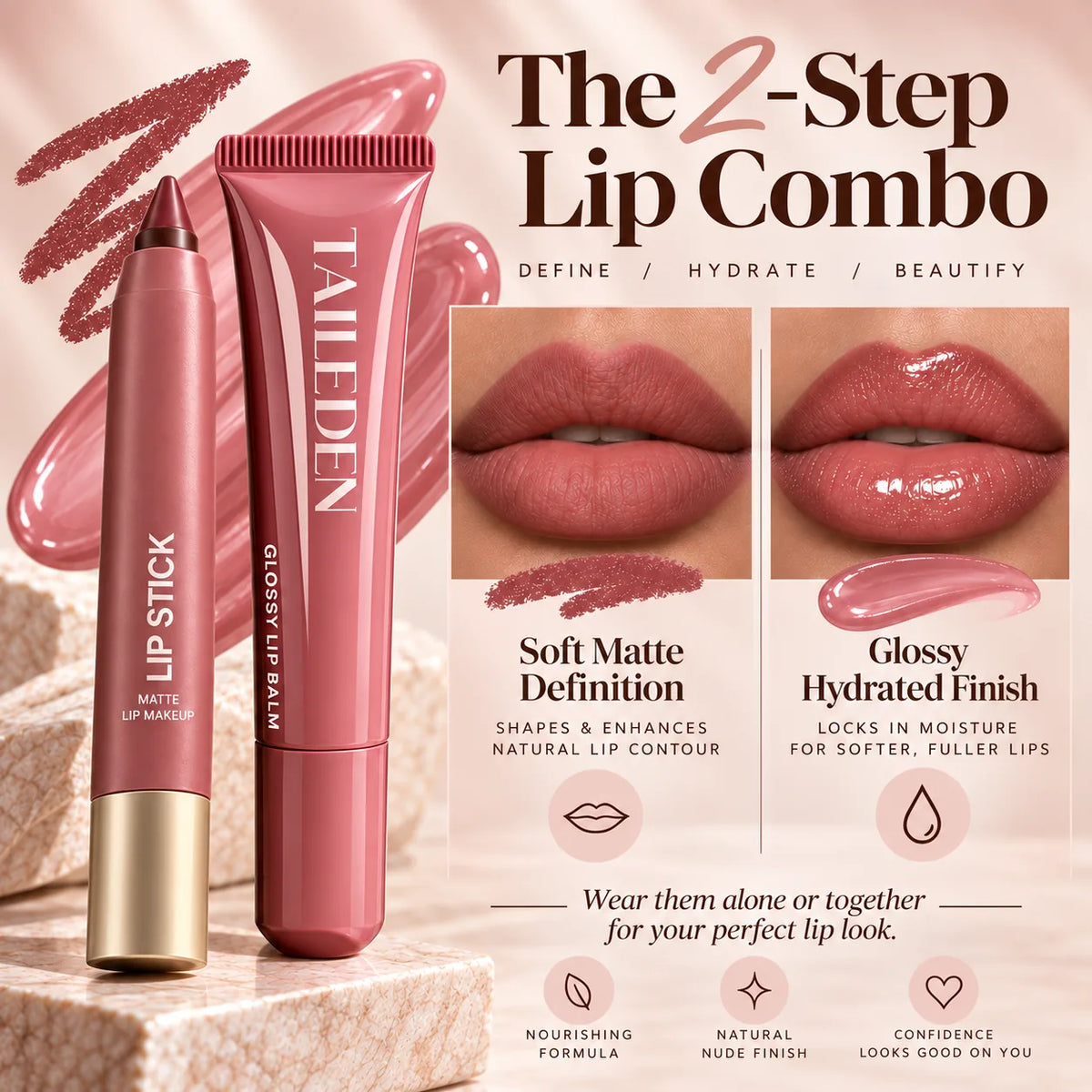 Lip Liner & Glossy Lip Oil Duo 🔥
