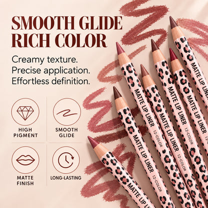 12-Piece Matte Lip Liner Set – High Pigment, Long-Lasting & Smudge-Resistant 🔥