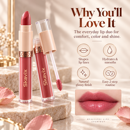 8-Piece 2-in-1 Lipstick & Lip Glaze Set