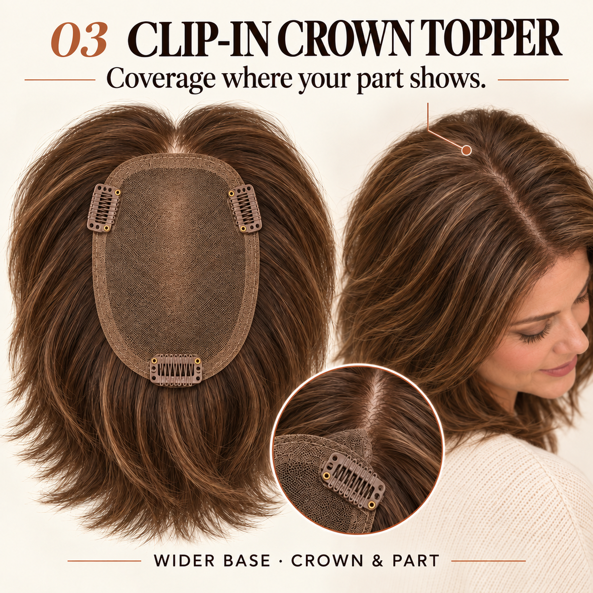 Real Human Hair Topper