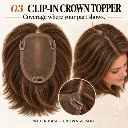 Real Human Hair Topper
