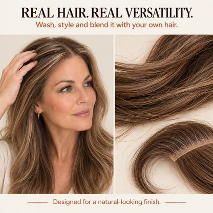 Real Human Hair Topper