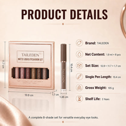 8-Shade Velvety Matte Liquid Eyeshadow Kit 🔥