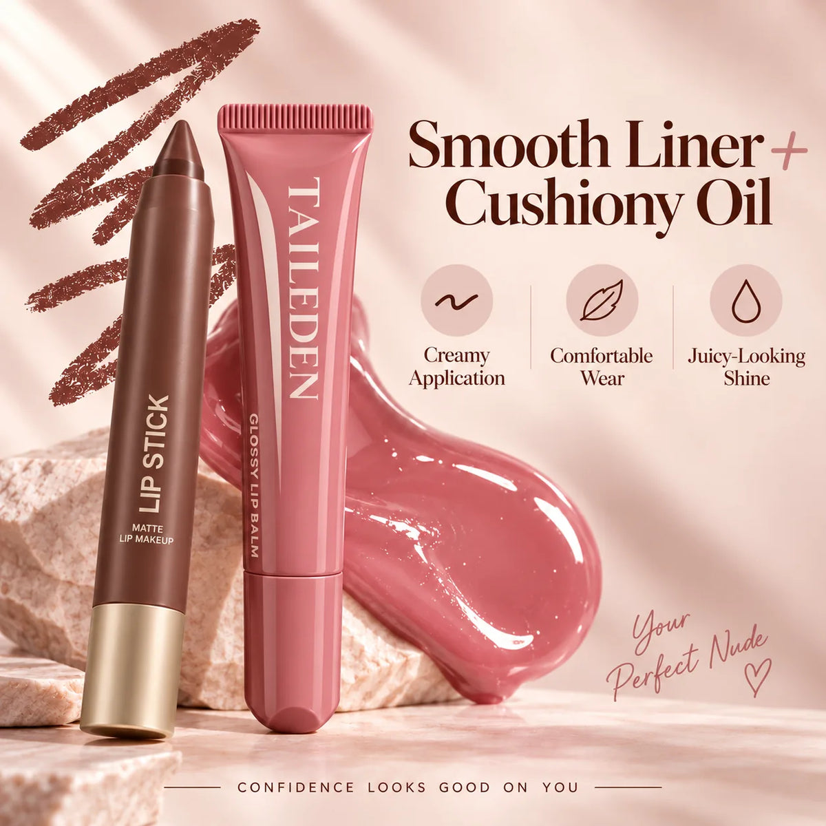 Lip Liner & Glossy Lip Oil Duo 🔥