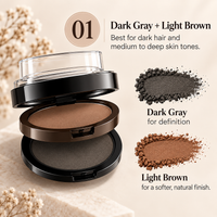 Shade 01 · Dark Gray + Light Brown