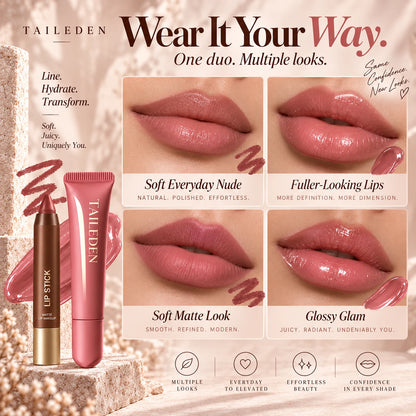 Lip Liner & Glossy Lip Oil Duo