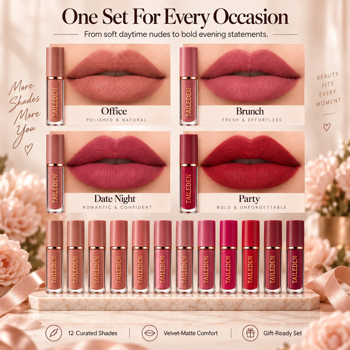 12-Color Liquid Lipstick Gift Set 🔥
