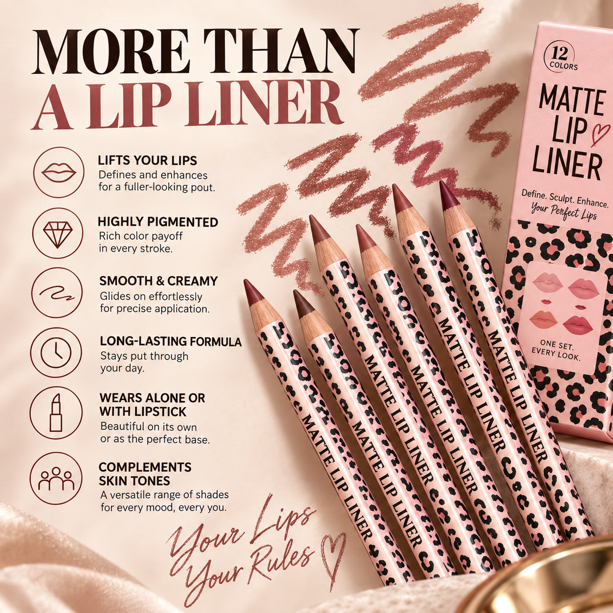 More than a lip liner 12 shade set benefits