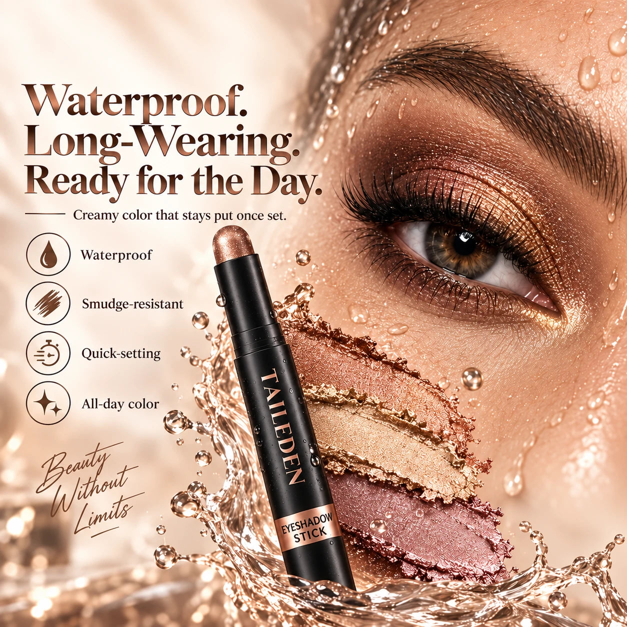 waterproof long-wearing eyeshadow stick