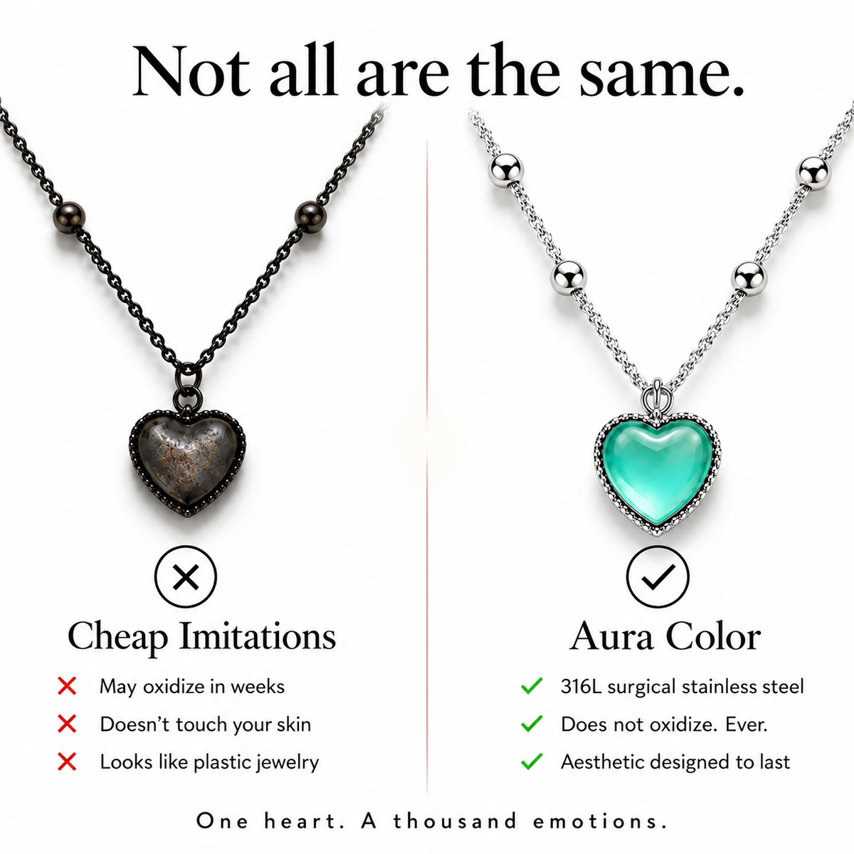 Color-Changing Heart Necklace 🔥