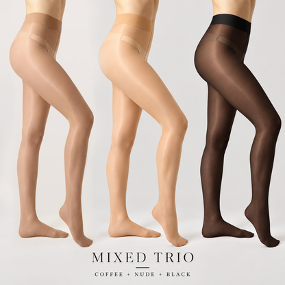 Silky Sheer High-Waist Pantyhose — 3 Pack 🔥