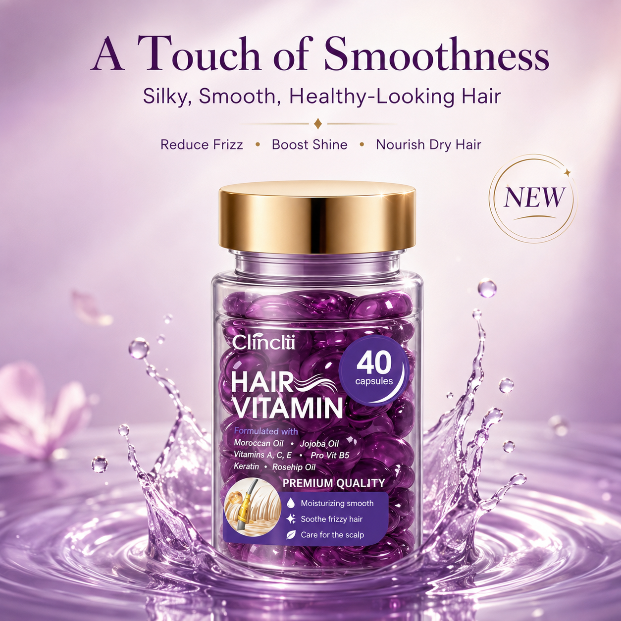 Violet Vitamin Hair Capsules with Argan Oil 🔥