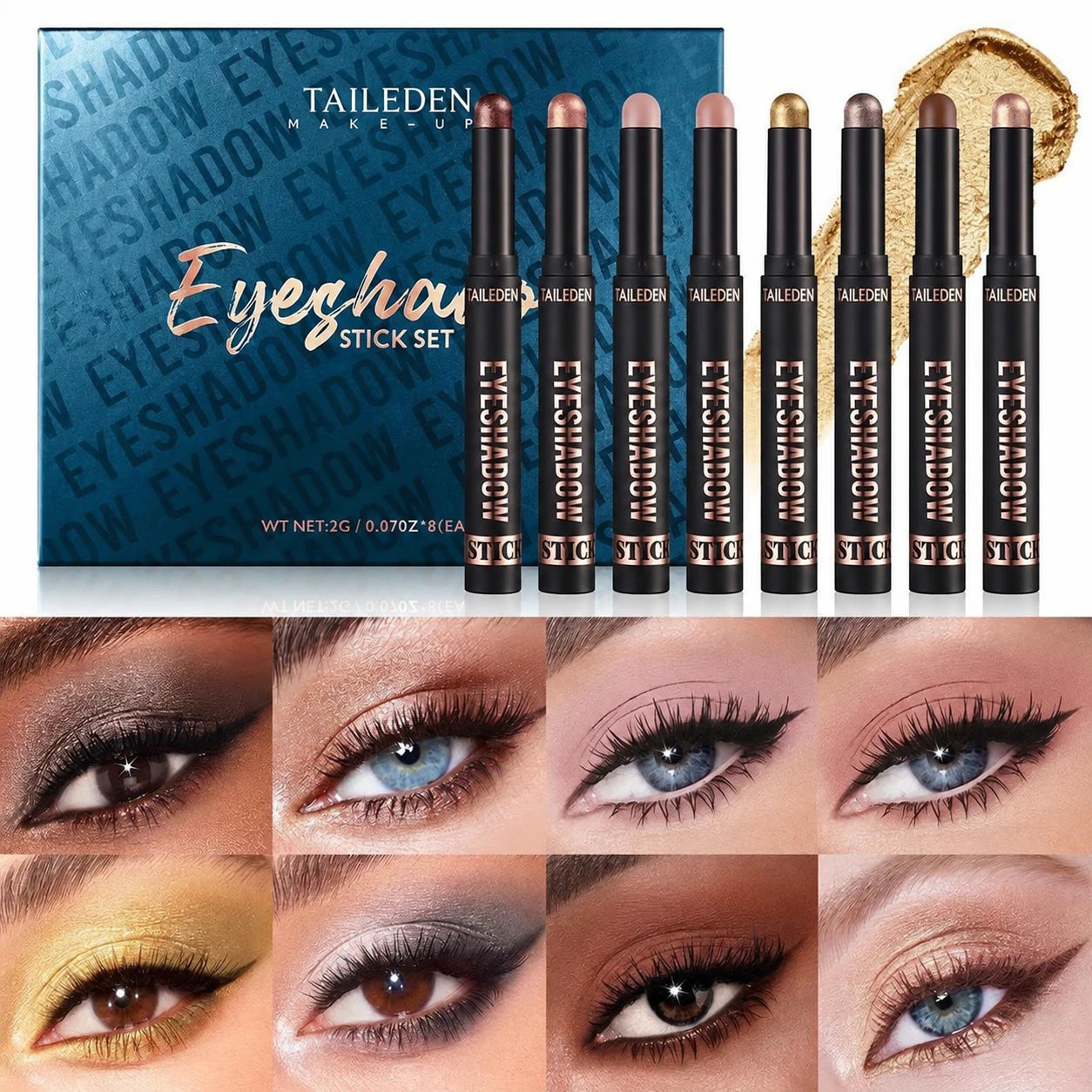 multiple eyeshadow looks from soft everyday to smoky statement