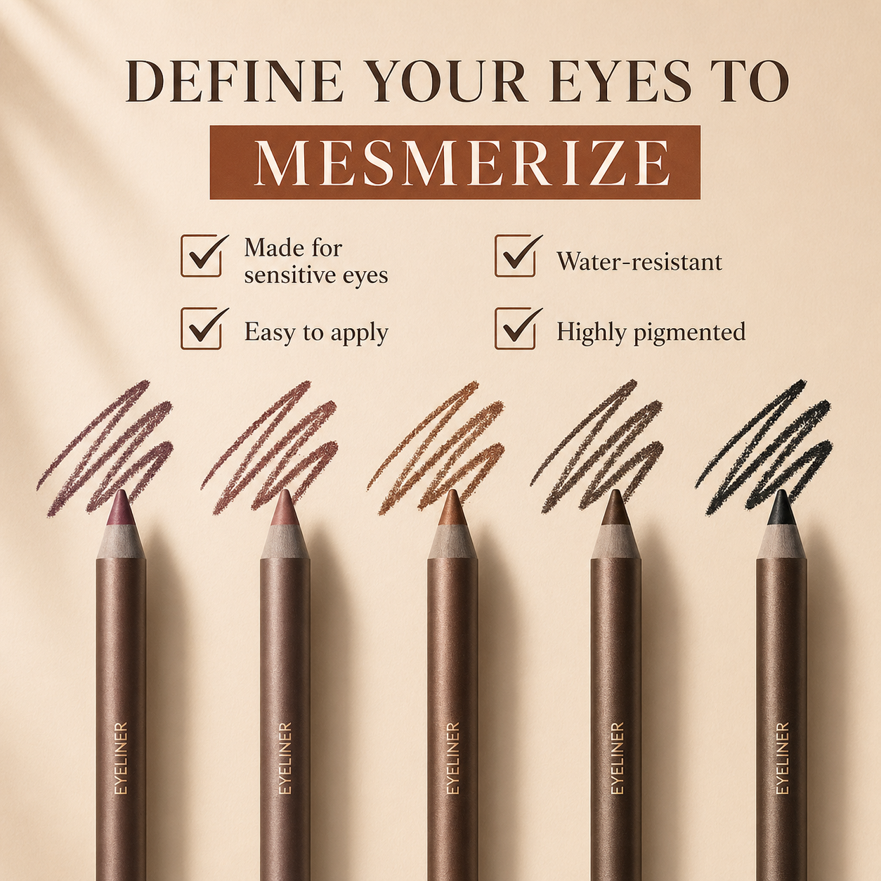 24HR Waterproof Eyeliner Pencil