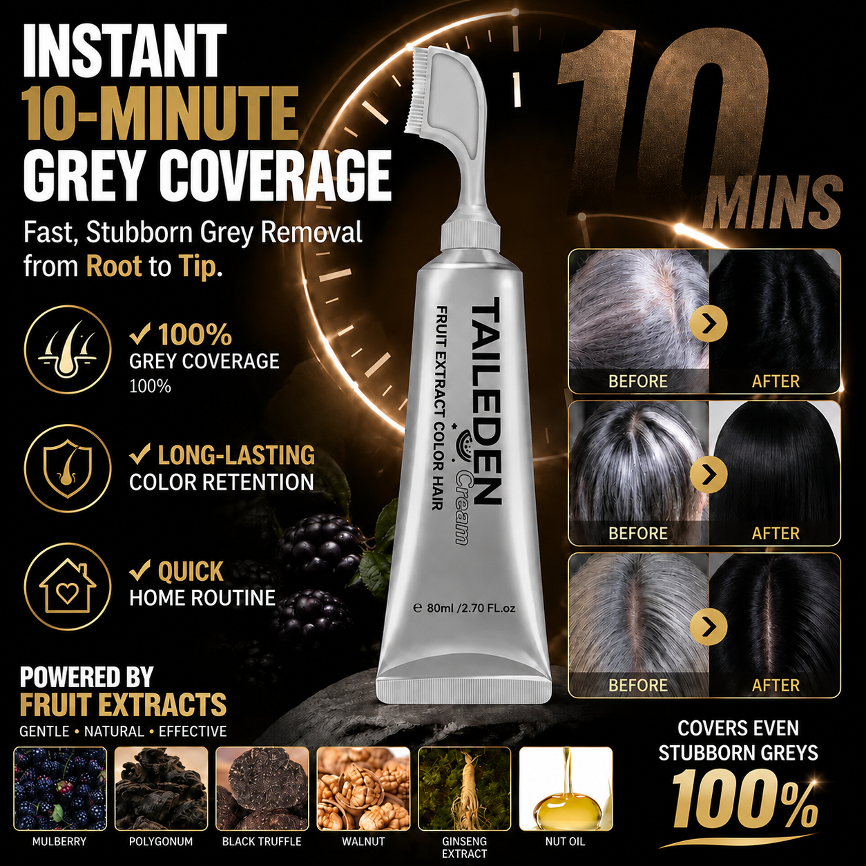 Botanical 3-in-1 Hair Color Comb Cream 🔥