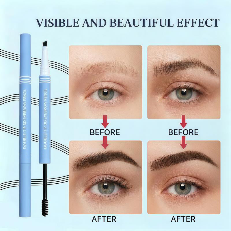 Waterproof 2-in-1 Micro-Fork Eyebrow Pen & Tinted Brow Gel