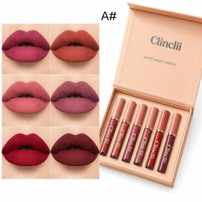 6-Piece Velvet Matte Liquid Lipstick Set