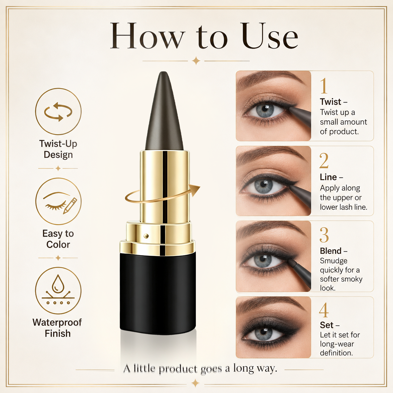 4-Shade Creamy Gel Eyeliner Pencil — Buy 1 Get 1 Free 🔥