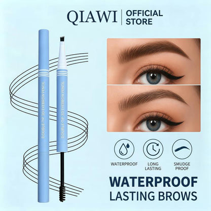 Waterproof 2-in-1 Micro-Fork Eyebrow Pen & Tinted Brow Gel