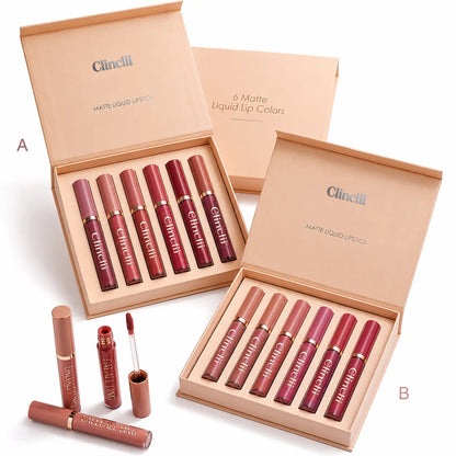 6-Piece Velvet Matte Liquid Lipstick Set
