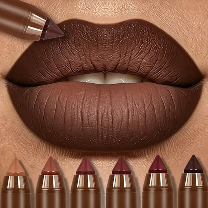 6-Piece Matte Creamy Lipstick Pencil Set 🔥
