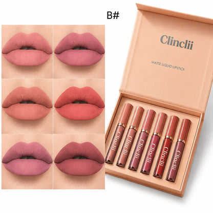 6-Piece Velvet Matte Liquid Lipstick Set