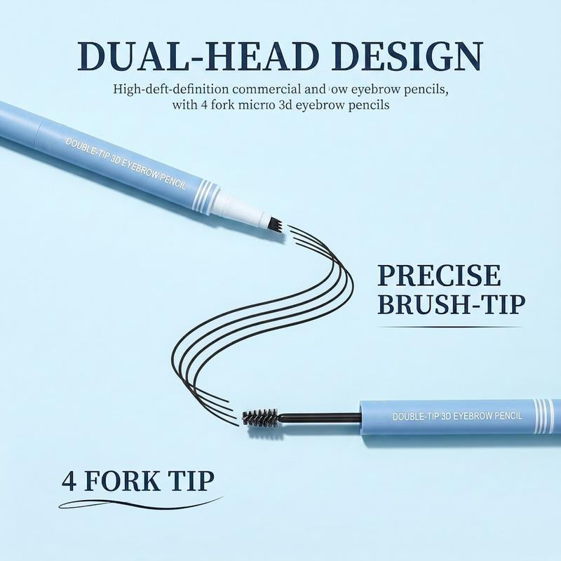 Waterproof 2-in-1 Micro-Fork Eyebrow Pen & Tinted Brow Gel