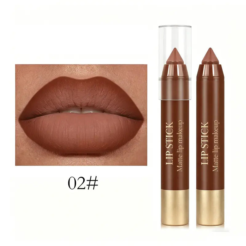 6-Piece Matte Creamy Lipstick Pencil Set 🔥