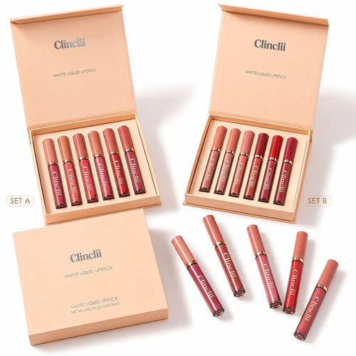 6-Piece Velvet Matte Liquid Lipstick Set