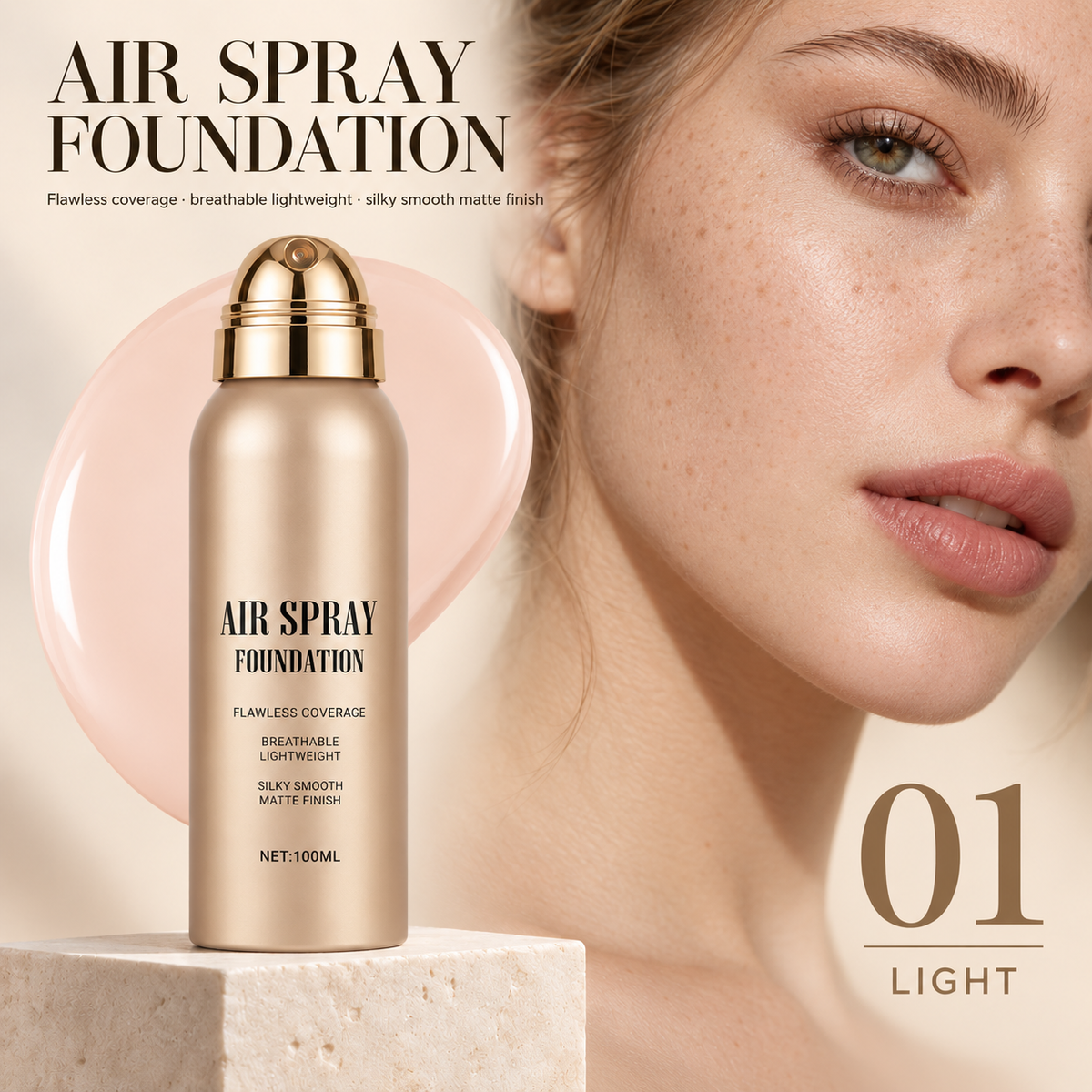 Lightweight Airbrush Spray Foundation