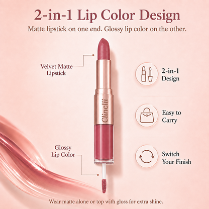 3-Piece 2-in-1 Matte Lip & Gloss Duo Set