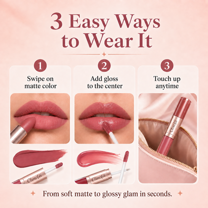 3-Piece 2-in-1 Matte Lip & Gloss Duo Set