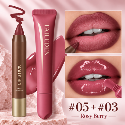 Lip Liner & Glossy Lip Oil Duo