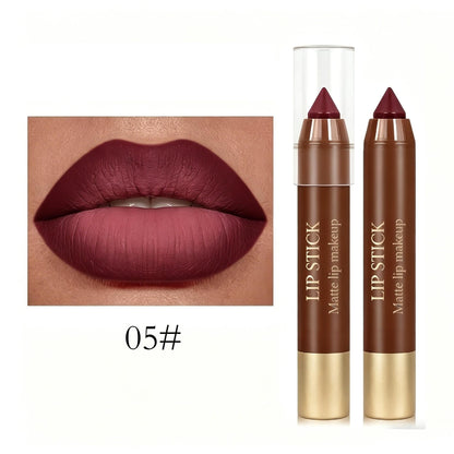 6-Piece Matte Creamy Lipstick Pencil Set 🔥