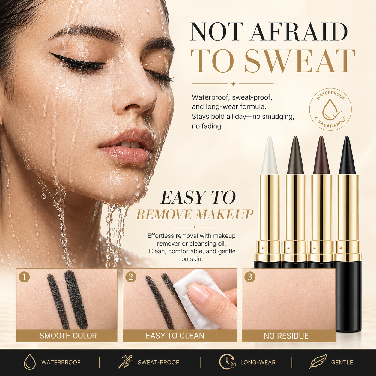 4-Shade Creamy Gel Eyeliner Pencil — Buy 1 Get 1 Free 🔥