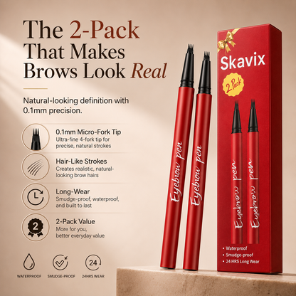 2-Pack Micro-Fork Eyebrow Pens 🔥