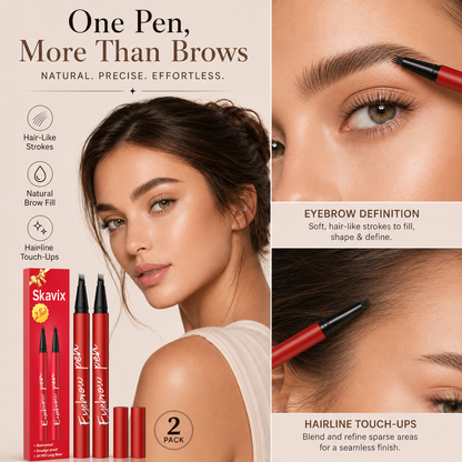 2-Pack Micro-Fork Eyebrow Pens 🔥