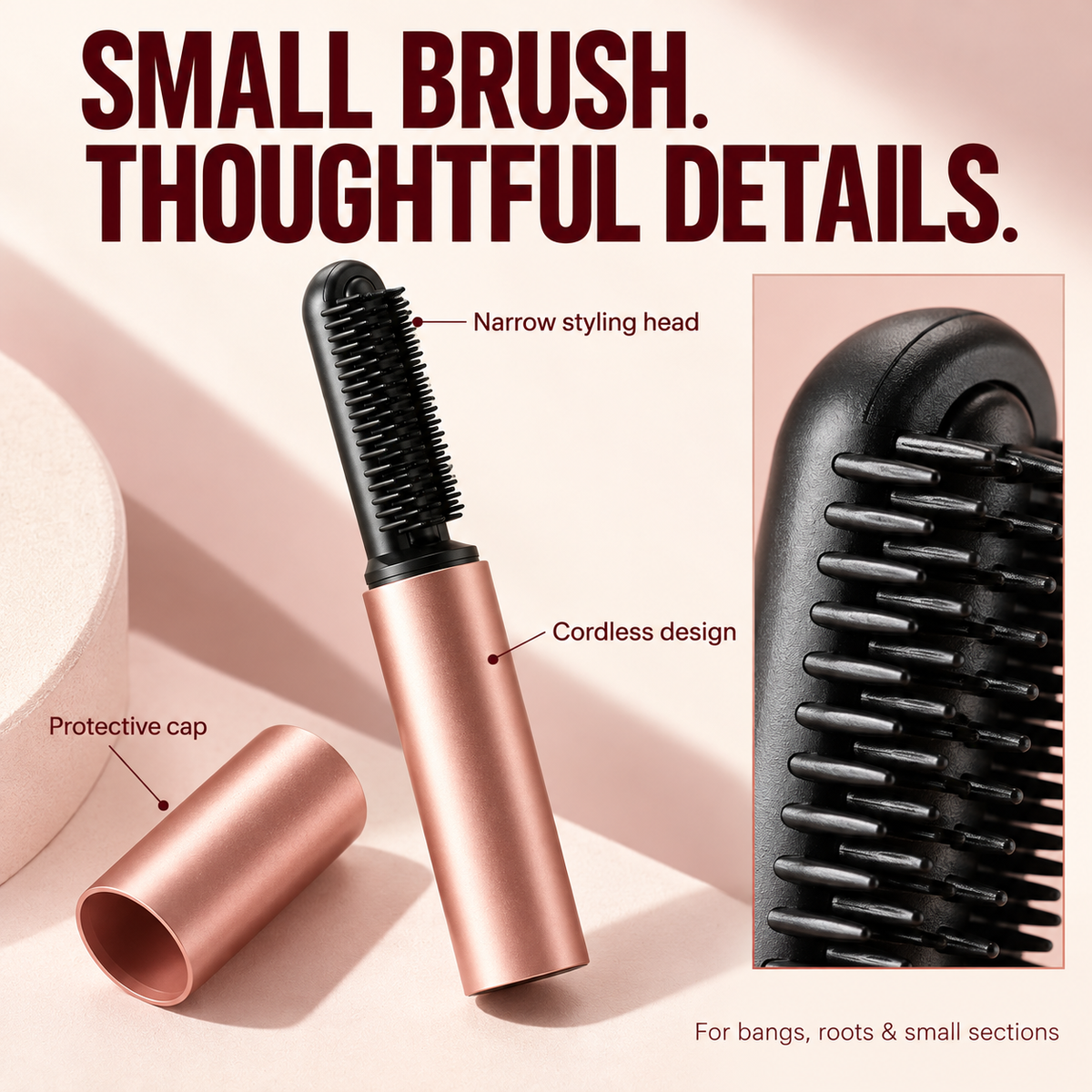 Mini Cordless Hot Brush – Bangs & Root Volume