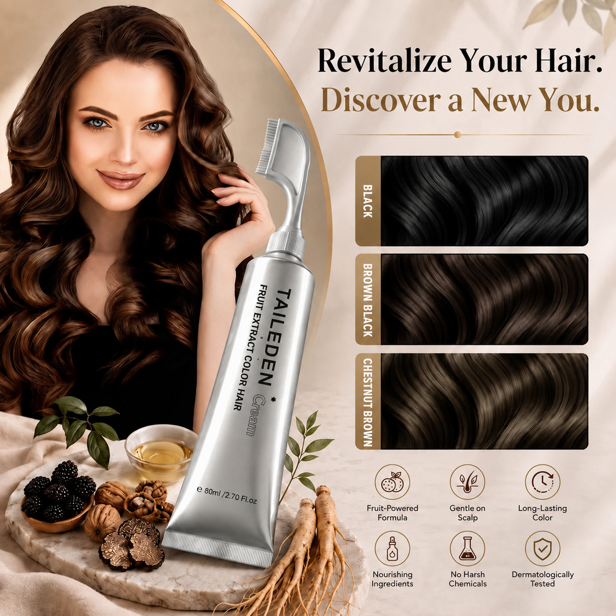 Botanical 3-in-1 Hair Color Comb Cream 🔥