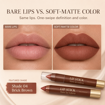 6-Piece Matte Creamy Lipstick Pencil Set