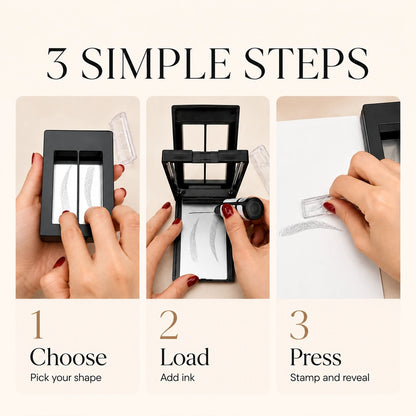 Precision Hair-Stroke Brow Stamp System 🔥