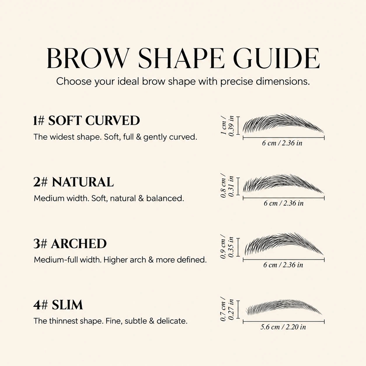 Brow shape guide